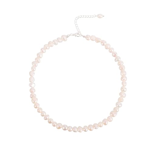 XIYINTA Süßwasser-Perlenkette für Damen, 6mm echte Perlen Choker Halskette Schmetterling Anhänger Halskette mit glänzenden kubischen Zirkonia Handmade Halskette für Mutter (#3 Perlenkette/Versilbert) XIYINTA Süßwasser-Perlenkette für Damen, 6mm echte Perlen Choker Halskette Schmetterling Anhänger Halskette mit glänzenden kubischen Zirkonia Handmade Halskette für Mutter (#3 Perlenkette/Versilbert) von XIYINTA