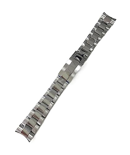 XJBCOD YIYOU 20mm Massive Edelstahl-Uhr-Armband kompatibel mit Rolex-Uhr-Band-kompatibel mit Daytona Water Ghost Submariner Gurt Männer Uhren Zubehör (Color : Silver, Size : 20mm No Logo) von XJBCOD