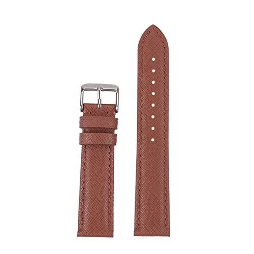 XJBCOD YIYOUU Echtes Leder Uhrenarmband Kompatibel mit Mann & Frau 18mm 20mm 22mm 7 Farben(Color:Brown,Size:18mm) von XJBCOD