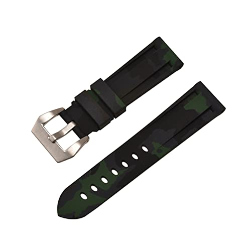 YIYOU Armband aus Gummi, sportlich, 2 0 mm, 22 mm, 24 mm, 26 mm, kompatibel mit PAM Uhrenband, wasserdicht, kompatibel mit Pam Uhrenband, 24mm, Achat von XJBCOD