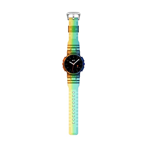 YIYOU Transparentes Armband kompatibel mit Samsung Galaxy Active 2 44mm neueste weiche Tpu. Strap kompatibel mit Galaxy Active 2 44mm Frauen Männer (Color : Multicolor, Size : 44mm) von XJBCOD