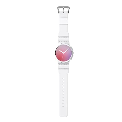 YIYOU Transparentes Armband kompatibel mit Samsung Galaxy Active 2 44mm neueste weiche Tpu. Strap kompatibel mit Galaxy Active 2 44mm Frauen Männer (Color : White, Size : 44mm) von XJBCOD