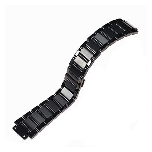 YIYOUU 27mm 20mm Edelstahlband Silber Kompatibel mit Hublot Uhr Armband Big Bang Classic Fusion Serie 45mm Watchbands Gürtelzubehör, 27mm, agate von XJBCOD