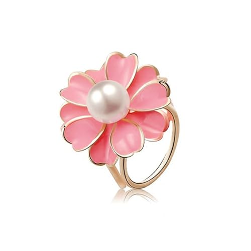 Blume Seidenschal Clip Folien für Frauen Mädchen zierte Perle Emaille Schnalle Halter Wickel Schal Ring Hockhalter Strahlung für lose T -Shirt -Kleidung Dekoration Accessoires Party Geschenk von XJEIVJIC