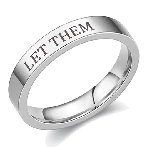 Lassen Sie sie Ringe für Frauen mit dem selbst werten Motivationsinspirationsring Edelstahl Ermutigung Eheringe Stapel ein Paar Freundschaftsgeschenk an die Schwesternschaft Valentinstag stapeln von XJEIVJIC