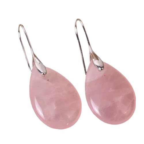 Minimalistischer Natursteinhaken Dangle Drop Ohrringe für Frauen zierlich farbenfrohe Kristallheilung Tränenstrop baumeln leichter hypoallergenmodetischer Geschenk von XJEIVJIC