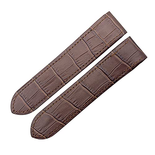 XJEIVJIC 20 23mm schwarz brauner echter Lederschalt -Uhr -Band -Kompatibel mit San 100 Watchband DIY Repacle Dauer (Bandfarbe: Brown, Bandbreite: 23 mm) von XJEIVJIC