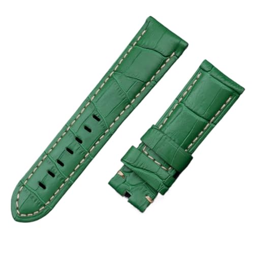 XJEIVJIC 22mm 24mm 26mm Calf Bamboo Leather Watchband Compatible With Strap Watch Band Buckle PAM441/111/386 Accessories von XJEIVJIC