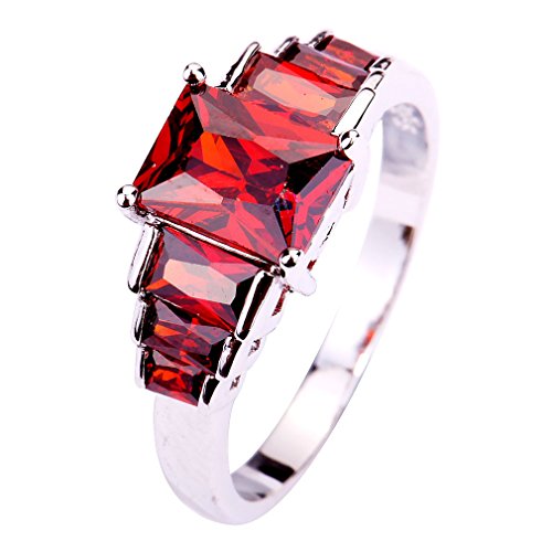 XJEIVJIC Brauthochzeit Kubik Zirkonia Verlobungsband Ring für Frauen Geschenk von XJEIVJIC