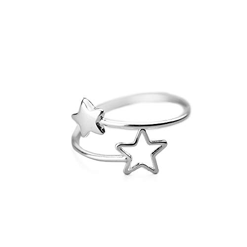 XJEIVJIC Double Star Wrap Open Ring for Women S Dainty Adjustable Statement Engagement Thin Tiny Finger Rings Gifts for Bff Daughter Birthday XJEIVJIC Double Star Wrap Open Ring for Women S Dainty Adjustable Statement Engagement Thin Tiny Finger Rings Gifts for Bff Daughter Birthday von XJEIVJIC