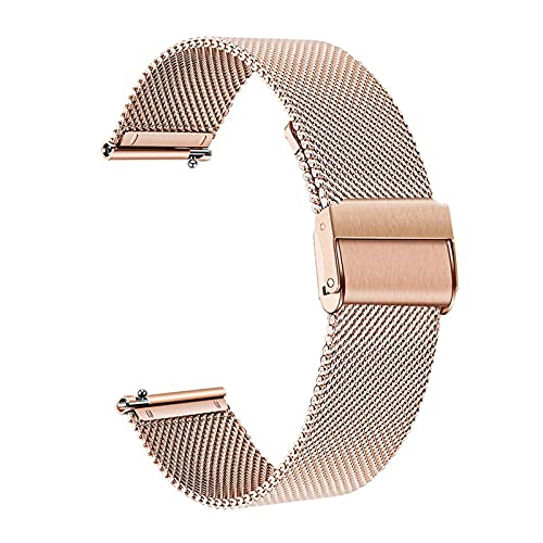 XJEIVJIC Edelstahl -Uhren -Wachband -Kompatibel mit Watch3 41 mm 45 mm Schnellveröffentlichungsband Mesh Gurt Uhr 3 Armband Roségold von XJEIVJIC