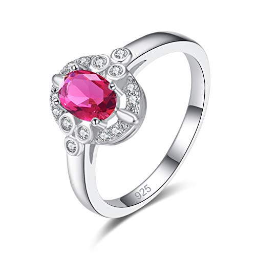 XJEIVJIC Ehering Band Ring Oval Cubic Zirkonia Ringe elegantes Frauen Engagement von XJEIVJIC