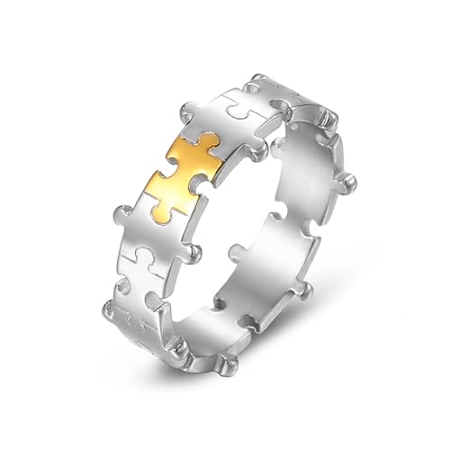 XJEIVJIC Ehering für Männer, Edelstahl -Versprechen klingelt für Frauen mm Ring von XJEIVJIC
