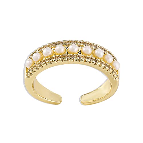 XJEIVJIC Einfache offene Ring unregelmäßige geometrische Formbandringe Frauen von XJEIVJIC
