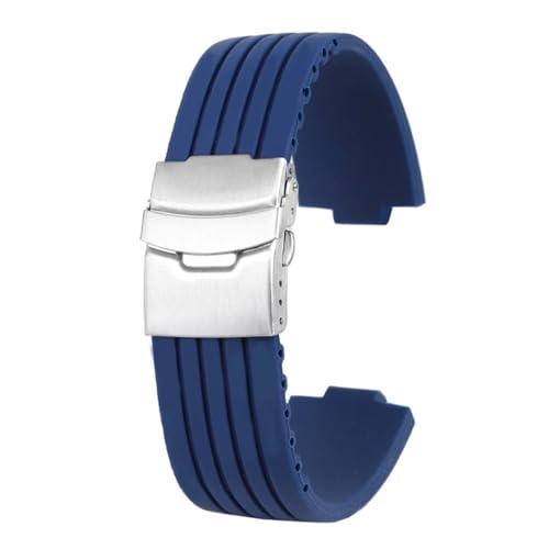 XJEIVJIC Erhöhter Gummi-Uhren-Gurt für EFB-680 ECB-10YD ECB-10-Serie Modifiziertes Silikon-Armband GST-B200/400 Herrenarmband 14/16 (Green SK, 24-14 mm) von XJEIVJIC