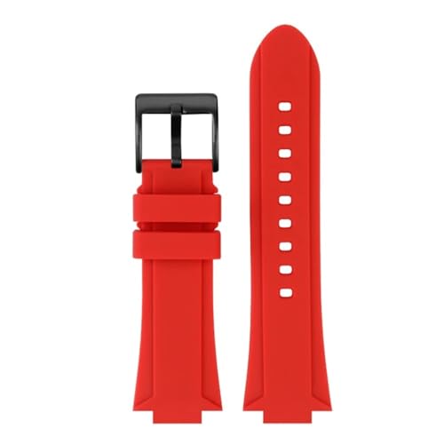 XJEIVJIC Erhöhter Gummi-Uhren-Gurt für EFB-680 ECB-10YD ECB-10-Serie Modifiziertes Silikon-Armband GST-B200/400 Herrenarmband 14/16 (Green SK, 24-14 mm) von XJEIVJIC