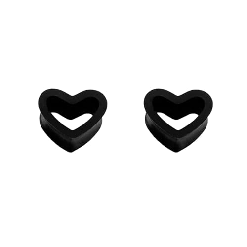 XJEIVJIC Herz Silikon Ohr -Tunnel -Stecker Messgeräte Expandierer hohl flexible weiche Tunnel Kit Strettern Ohrringe Fashion Lobe Piercing Body Birthday für Frauen ihr sie von XJEIVJIC