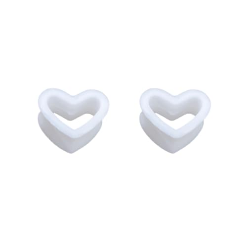 XJEIVJIC Herz Silikon Ohr -Tunnel -Stecker Messgeräte Expandierer hohl flexible weiche Tunnel Kit Strettern Ohrringe Fashion Lobe Piercing Body Birthday für Frauen ihr sie von XJEIVJIC