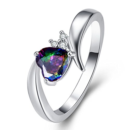 XJEIVJIC Herzform kubische Zirkonia -Strass -Verlobungsring für Liebhaber XJEIVJIC Herzform kubische Zirkonia -Strass -Verlobungsring für Liebhaber von XJEIVJIC