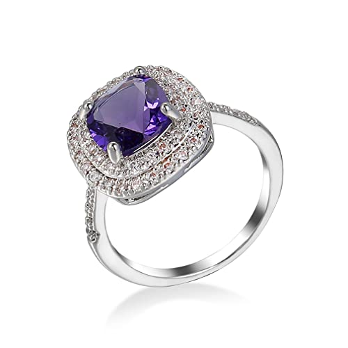 XJEIVJIC Hochzeitsbrautring glänzender Kubikzironia Edelstein Engagement Ringe Frauen Party XJEIVJIC Hochzeitsbrautring glänzender Kubikzironia Edelstein Engagement Ringe Frauen Party von XJEIVJIC