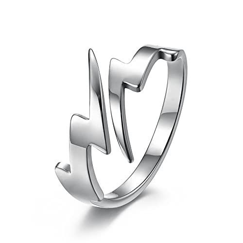 XJEIVJIC Lightning Bolt Wrap Minimalist Open Knuckle Ring für Männer Frauen Frauen Teen Edelstahl Fashion Punk Personalisierte einzigartig XJEIVJIC Lightning Bolt Wrap Minimalist Open Knuckle Ring für Männer Frauen Frauen Teen Edelstahl Fashion Punk Personalisierte einzigartig von XJEIVJIC