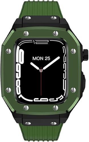 XJEIVJIC Metall- und Silikonuhrgurt, 8 7 6 5 4 Se, 44 mm IWatch Mod Kit, 45 mm von XJEIVJIC