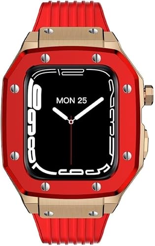 XJEIVJIC Metall- und Silikonuhrgurt, 8 7 6 5 4 Se, 44 mm IWatch Mod Kit, 45 mm von XJEIVJIC