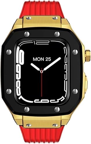 XJEIVJIC Metall- und Silikonuhrgurt, 8 7 6 5 4 Se, 44 mm IWatch Mod Kit, 45 mm von XJEIVJIC