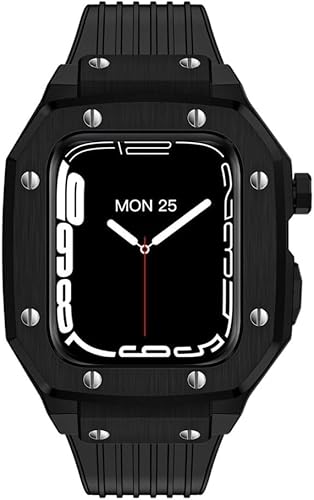 XJEIVJIC Metall- und Silikonuhrgurt, 8 7 6 5 4 Se, 44 mm IWatch Mod Kit, 45 mm von XJEIVJIC