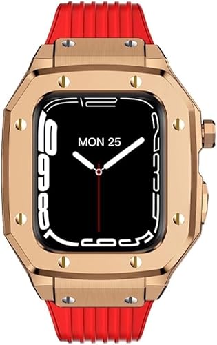 XJEIVJIC Metall- und Silikonuhrgurt, 8 7 6 5 4 Se, 44 mm IWatch Mod Kit, 45 mm von XJEIVJIC