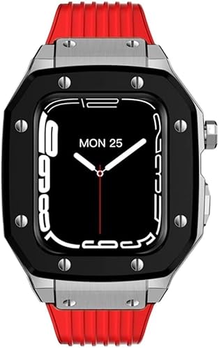 XJEIVJIC Metall- und Silikonuhrgurt, 8 7 6 5 4 Se, 44 mm IWatch Mod Kit, 45 mm von XJEIVJIC