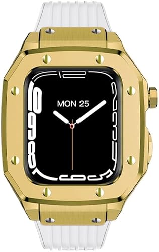 XJEIVJIC Metall- und Silikonuhrgurt, 8 7 6 5 4 Se, 44 mm IWatch Mod Kit, 45 mm XJEIVJIC Metall- und Silikonuhrgurt, 8 7 6 5 4 Se, 44 mm IWatch Mod Kit, 45 mm von XJEIVJIC