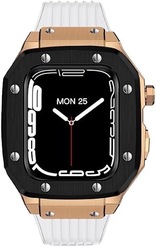 XJEIVJIC Metall- und Silikonuhrgurt, 8 7 6 5 4 Se, 44 mm IWatch Mod Kit, 45 mm von XJEIVJIC