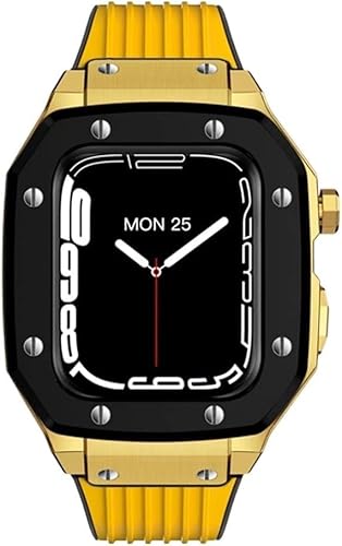 XJEIVJIC Metall- und Silikonuhrgurt, 8 7 6 5 4 Se, 44 mm IWatch Mod Kit, 45 mm von XJEIVJIC