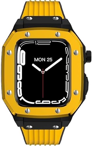 XJEIVJIC Metall- und Silikonuhrgurt, 8 7 6 5 4 Se, 44 mm IWatch Mod Kit, 45 mm von XJEIVJIC