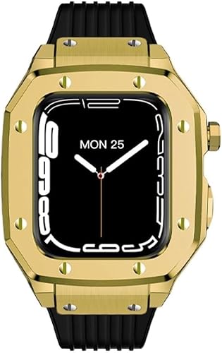 XJEIVJIC Metall- und Silikonuhrgurt, 8 7 6 5 4 Se, 44 mm IWatch Mod Kit, 45 mm von XJEIVJIC