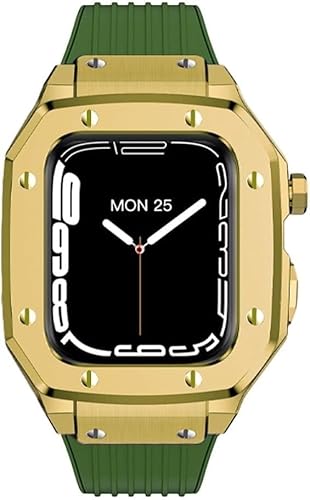 XJEIVJIC Metall- und Silikonuhrgurt, 8 7 6 5 4 Se, 44 mm IWatch Mod Kit, 45 mm von XJEIVJIC