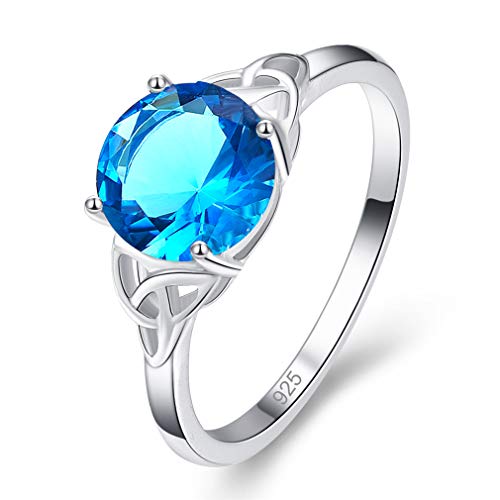 XJEIVJIC Mode zarte Legierung blaues Ozean Topaz Ring von XJEIVJIC
