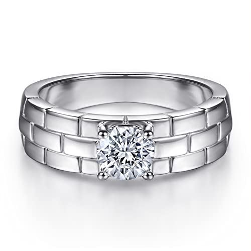 XJEIVJIC Ring Jewellery Gift Cubic Zirconia Wedding Promise Engagement Band Ring von XJEIVJIC