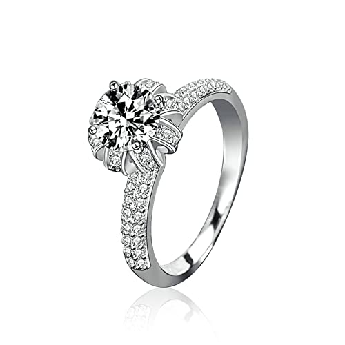 XJEIVJIC Ringfrauen, Verlobungsringe für Frauen mit 1CT Moissanite Crown XJEIVJIC Ringfrauen, Verlobungsringe für Frauen mit 1CT Moissanite Crown von XJEIVJIC