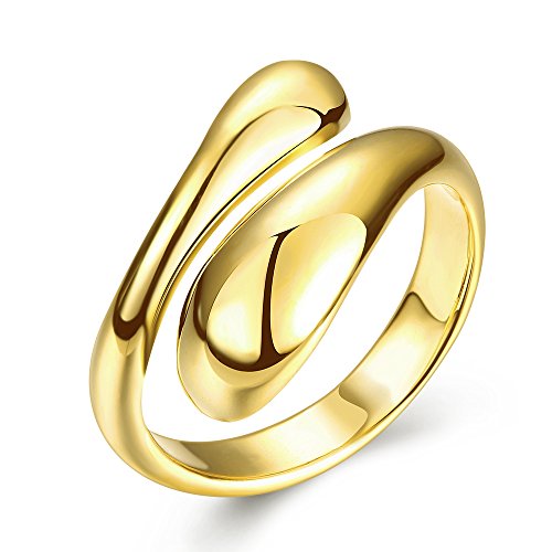 XJEIVJIC Shiny Simple Design Opening Rings for Women Adjustable von XJEIVJIC