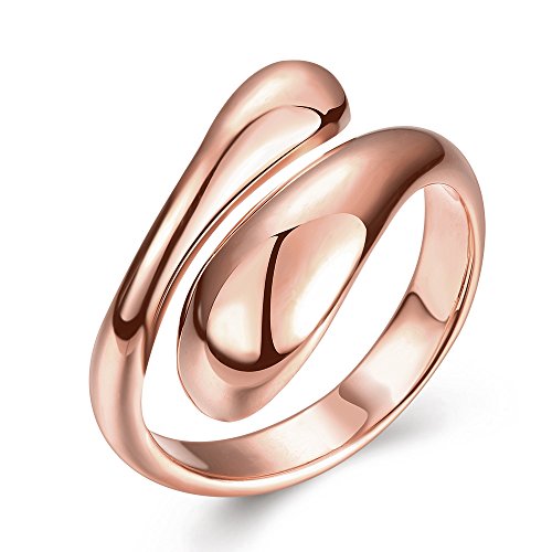 XJEIVJIC Shiny Simple Design Opening Rings for Women Adjustable von XJEIVJIC