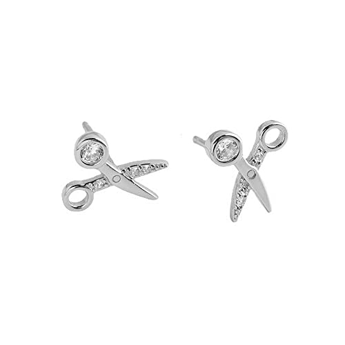 XJEIVJIC Süße Schere kleines Gestüt Ohr für Frauen Teen Girls Knorpel hypoallergen für einfühlsames Ohr winzige personalisierte Piercing Post Pin Fashion Geschenke BFF Birthday Tochter sie von XJEIVJIC