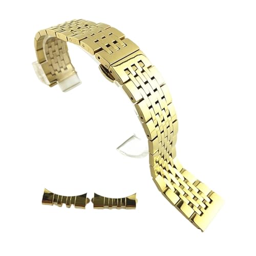 XJEIVJIC Uhr Band 17/18/19/20/22/22 mm Edelstahlbänder Gurt kompatibel mit Armband -Verschluss Armband ARC Interfac kompatibel von XJEIVJIC