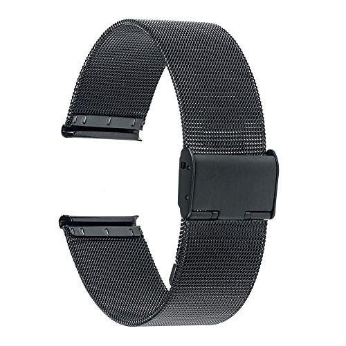 XJEIVJIC Uhrengurt Universal Watchband 16 mm 18 mm 20 mm 22 mm 24mm Mesh Edelstahlband -Link -Bracelet Schwarzes Roségold Silber XJEIVJIC Uhrengurt Universal Watchband 16 mm 18 mm 20 mm 22 mm 24mm Mesh Edelstahlband -Link -Bracelet Schwarzes Roségold Silber von XJEIVJIC