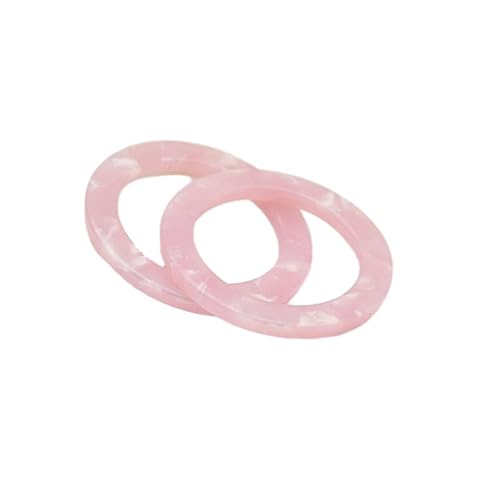 10 Stück äußere 30 mm rosa runde Gürtelschnalle aus Kunstharz Seidenschal Ringclip Taillenschnalle T-Shirt Krawattenklammern für Frauen DIY-Kleidung Rucksackgurt von XJHHS