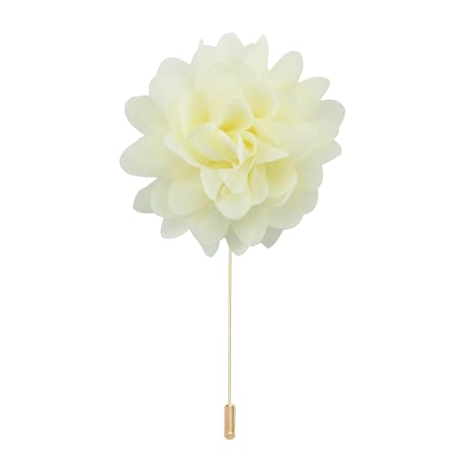 XJHHS 10 * 11 CM 10 stücke Gold Chiffon Tuch Blume Anstecknadel Abzeichen Blume Corsage Satin Blume/rose Anstecknadel Brosche Pin Für Frauen Braut von XJHHS