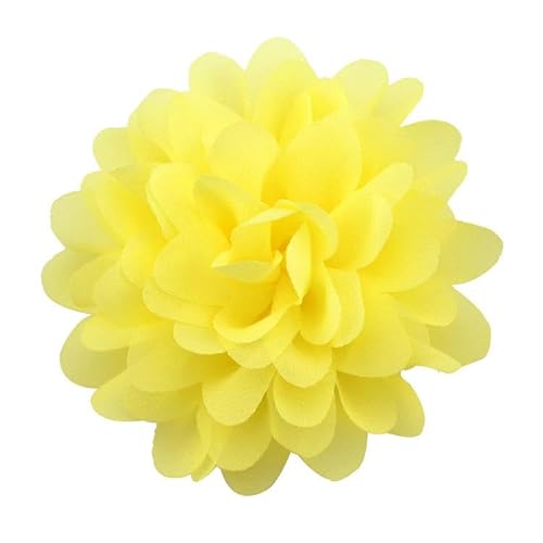 XJHHS 10 * 11 cm 10 Stück Silber Chiffon Tuch Blume Anstecknadel Abzeichen Blume Corsage Satin Blume/Rose Anstecknadel Brosche Pin für Frauen Braut von XJHHS