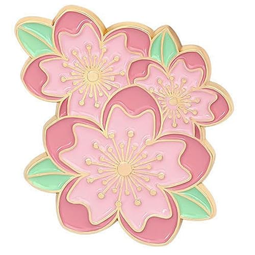 XJHHS 6-teiliges Set 30 mm Brustnadel Blume gemischte Emaille-Brosche Bulk-Set Cartoon-Emaille-Brosche Anstecknadeln Abzeichen für Frauen Anstecknadeln von XJHHS