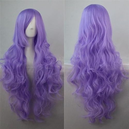 XJHWD 80CM Blau/Rot Farbverlauf Perücken, Synthetische Perücken Perücken Für Frauen Lockiges Mädchen Haarschmuck Auf Der Täglichen Party XJHWD 80CM Blau/Rot Farbverlauf Perücken, Synthetische Perücken Perücken Für Frauen Lockiges Mädchen Haarschmuck Auf Der Täglichen Party von XJHWD